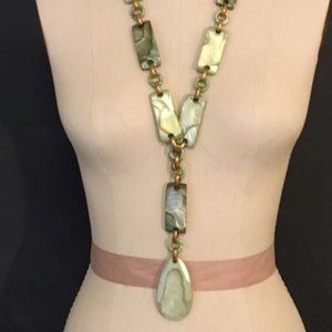 Domanique Denaive Green Lucite Necklace